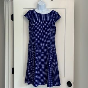 Anne Klein polka dot blue dress